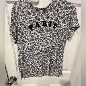 LOFT Blue and White Floral Men's Tee